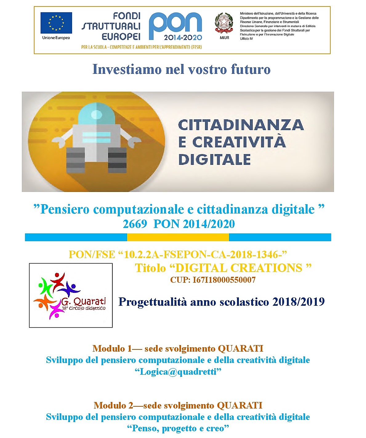 PON Cittadinanza e Creatività Digitale